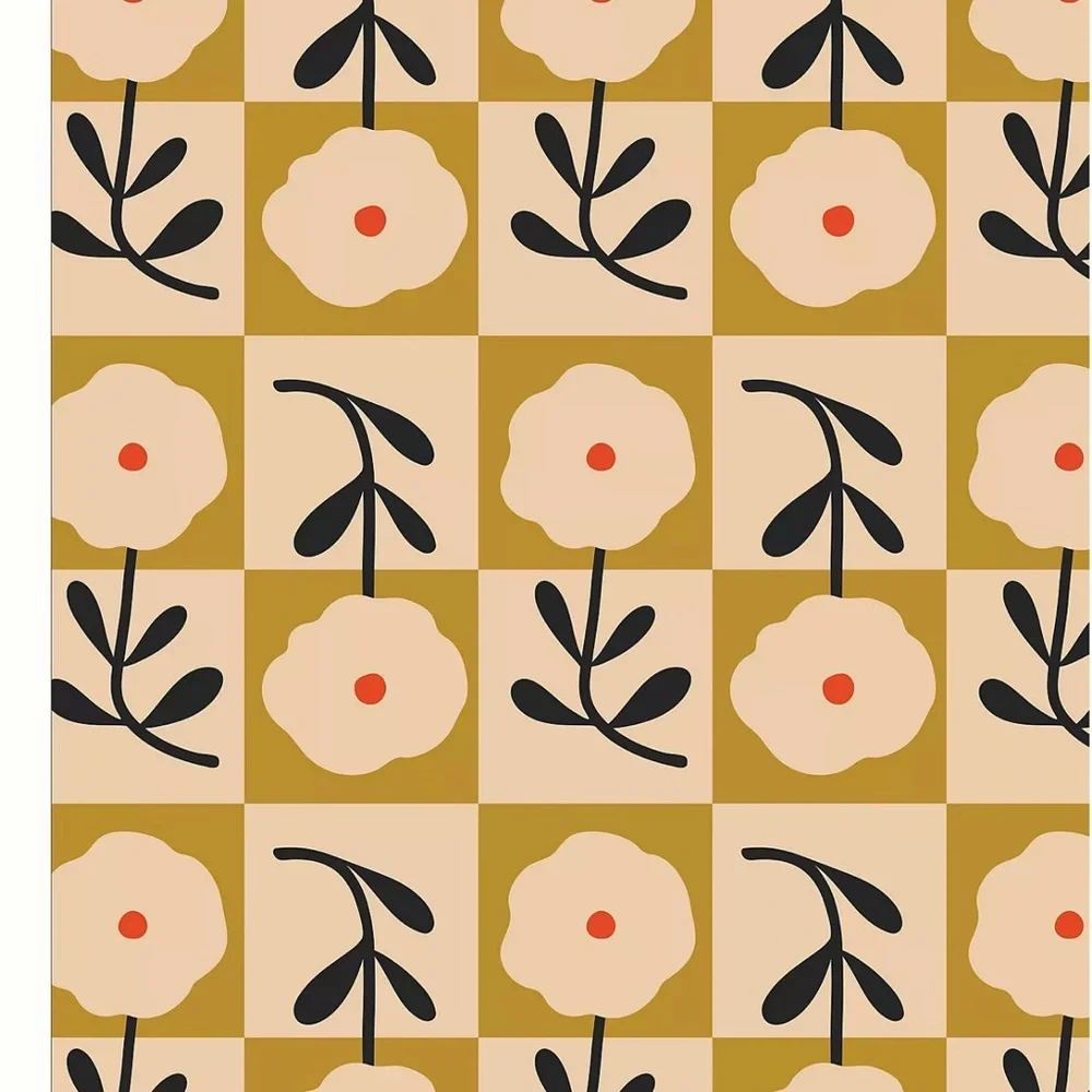Anthropologie Wallshoppe Garden Glee Beige Diana Pereira Studio Wallpaper